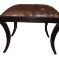 Ebony Stained Goatskin Bench