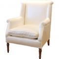 1940's Silk Satin Wing Chair