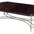 Gilt Faux Bois Dark Shell Coffee Table