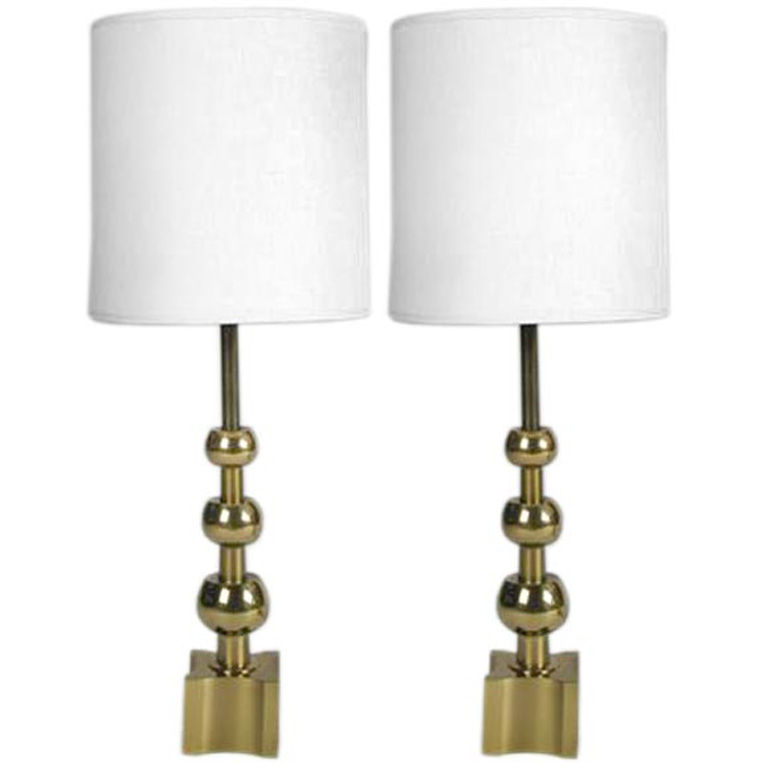 Pair of Vintage Parzinger Era Stiffel Lamps