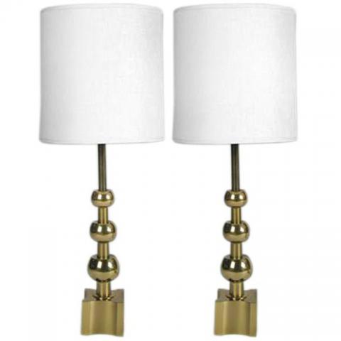 Pair of Vintage Parzinger Era Stiffel Lamps