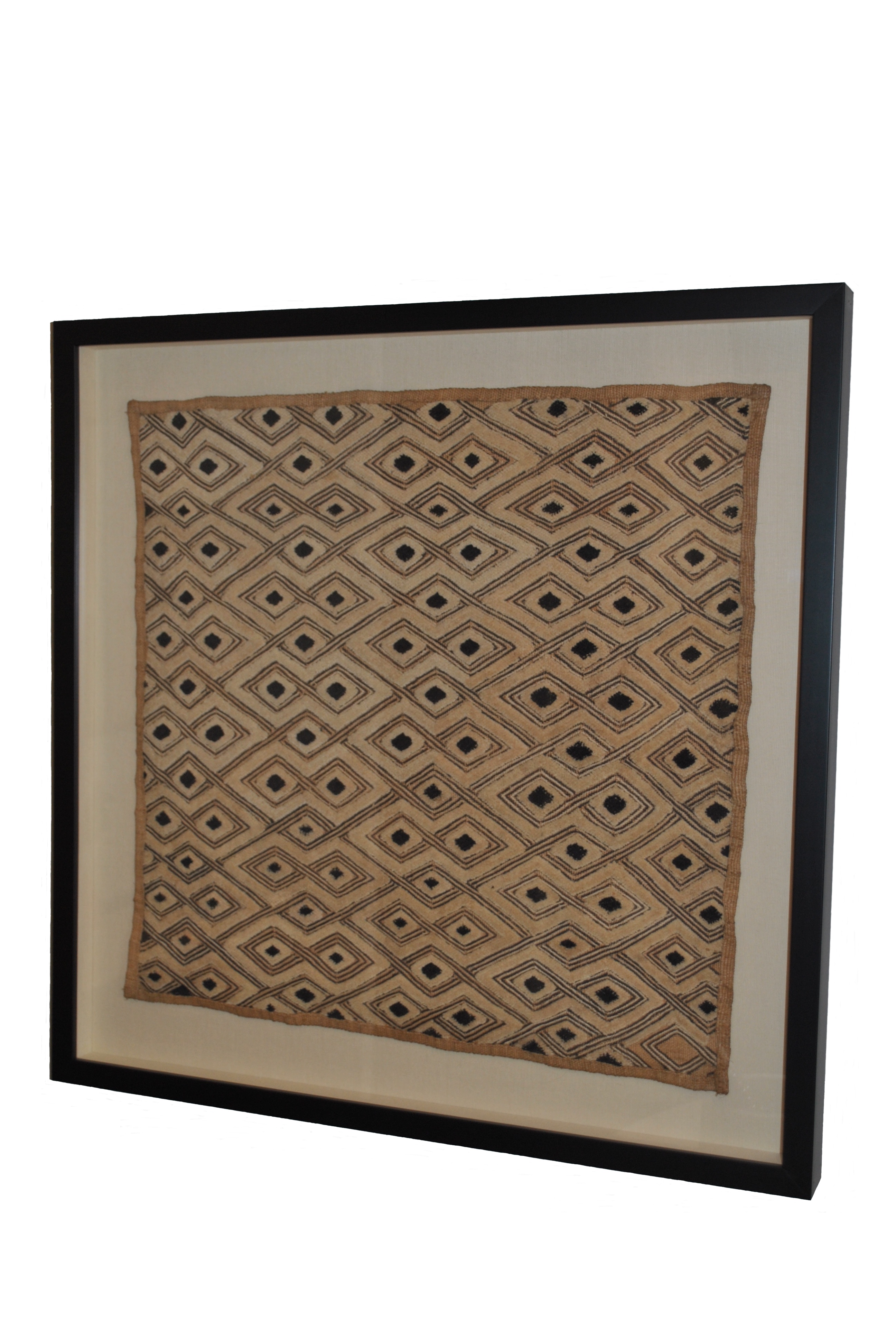 Framed African Kuba Cloth