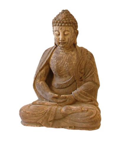 Large Antique Wooden Buddha