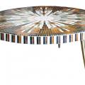 Mid Century Mosaic Tile Sunburst Coffee Table