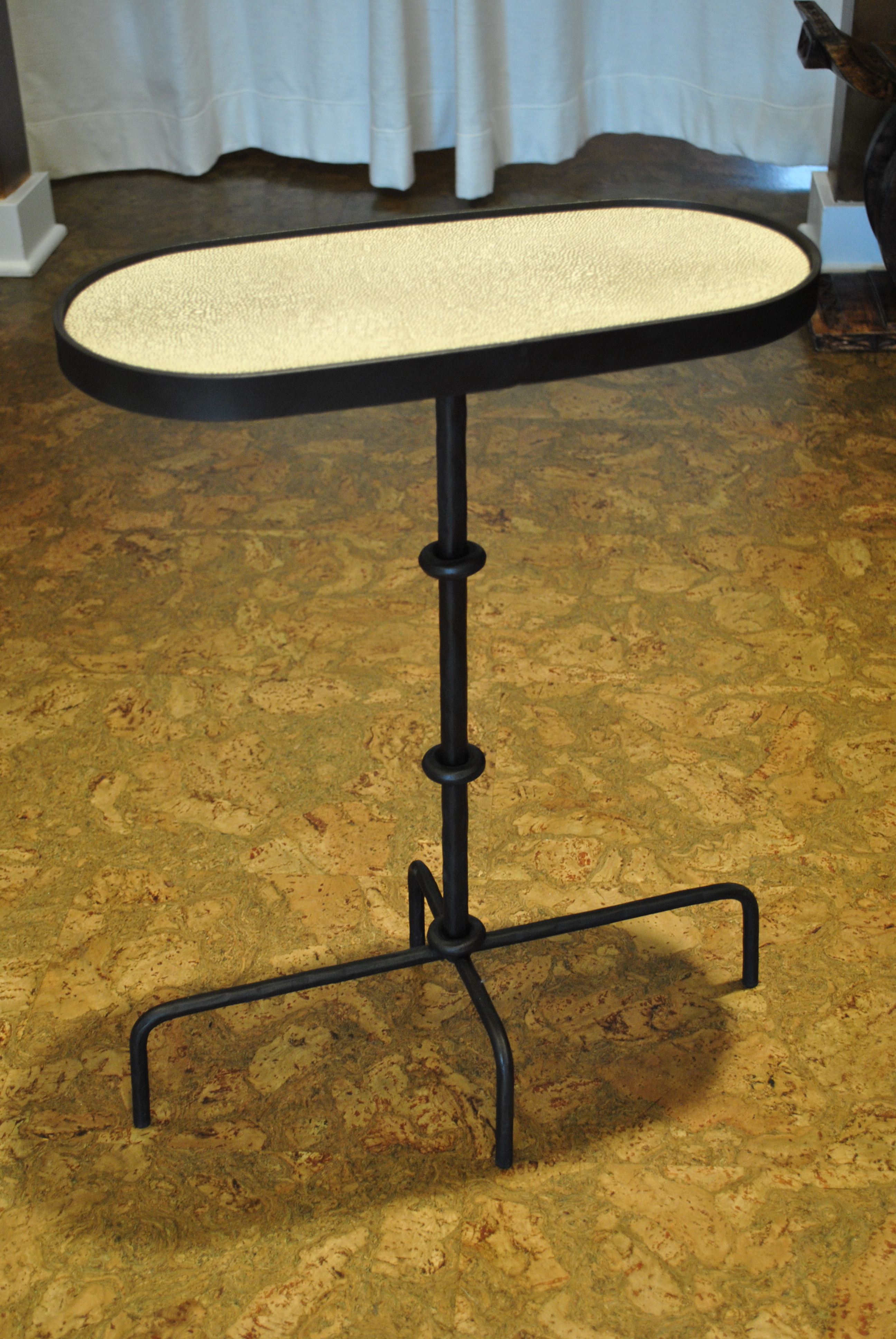 AHK Design Custom Iron and Leather Drink Table