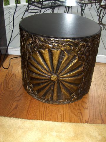 1970's Brutalist Drum Table By Adrian Pearsall