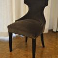 Set of 4 Klismos Style Upholstered Dining Chairs