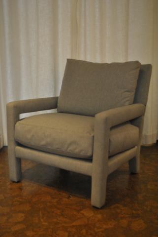 Pair of Milo Baughman Fully Upholstered Lounge Chairs